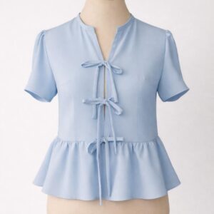 Blusa Peplum com laços